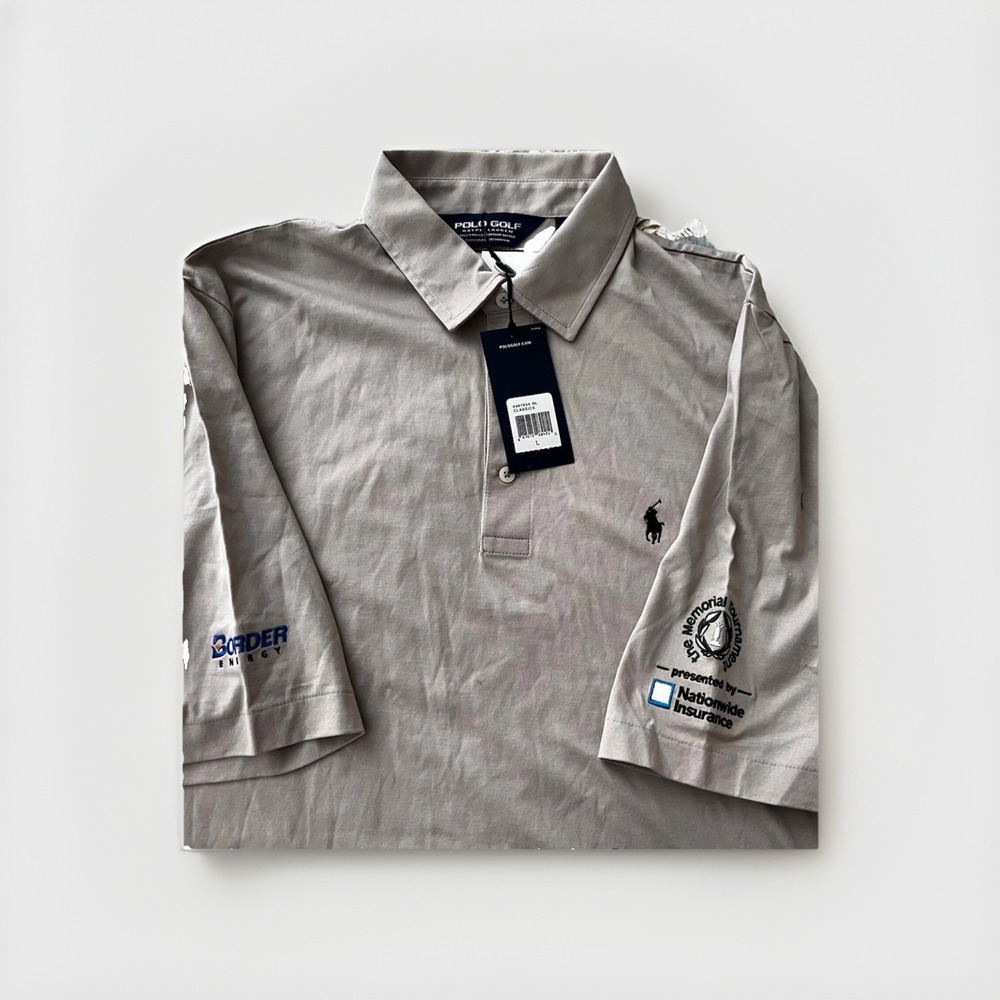 Polo Ralph Lauren Muirfield Memorial Golf Gray Lisle Cotton Large NWT